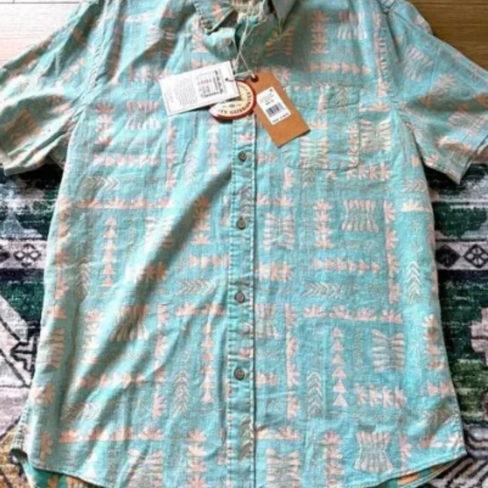 Faherty Anna Kahalekulu Short-Sleeve Breeze Shirt NWT